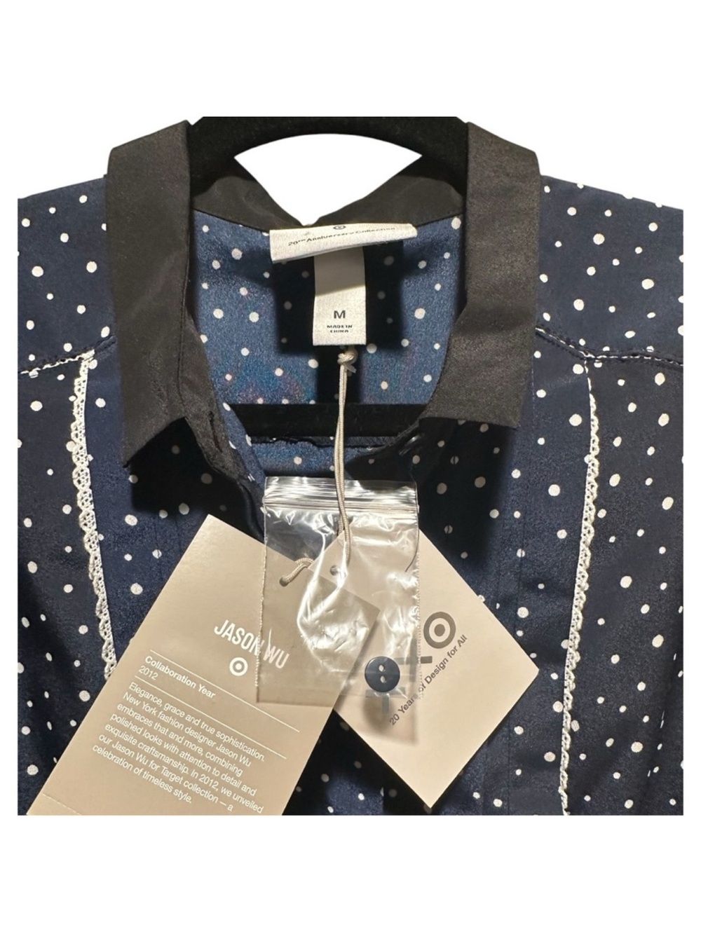 Jason Wu Navy Polka Dot Sleeveless Shirt Dress NWT - Picture 5 of 8